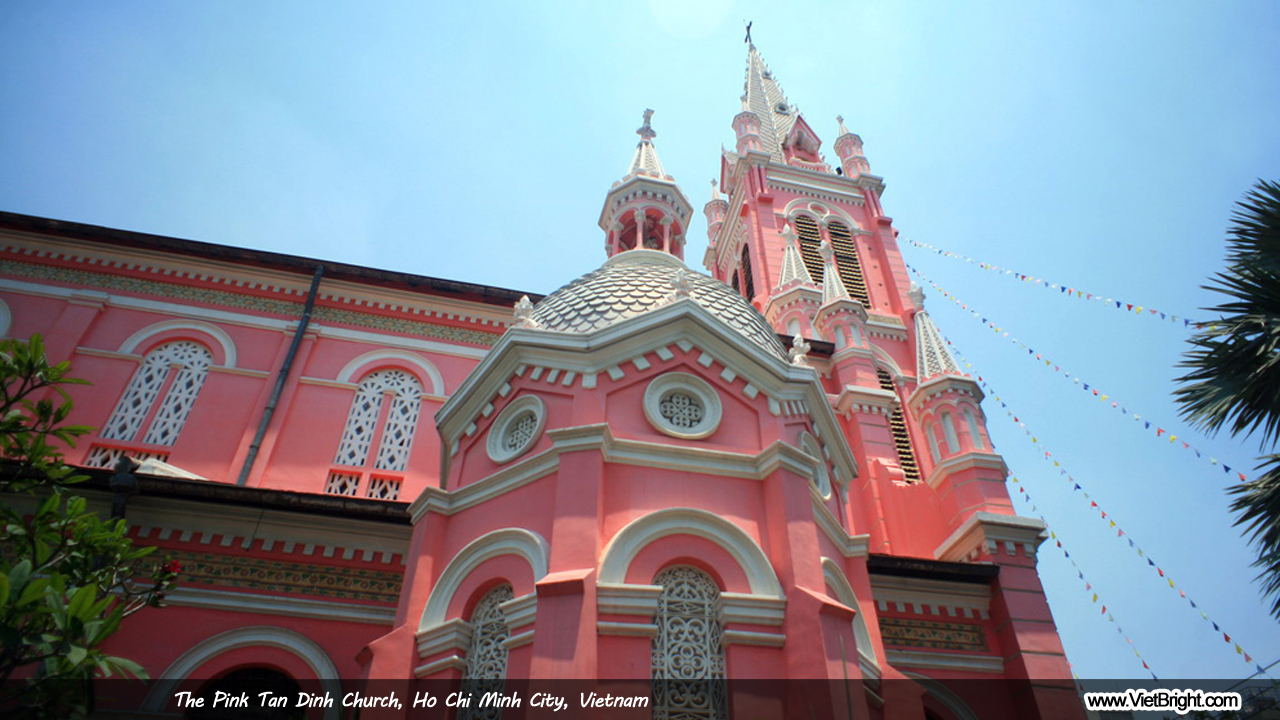 The Pink Tan Dinh Church in Ho Chi Minh city, Vietnam | www.VietBright.com